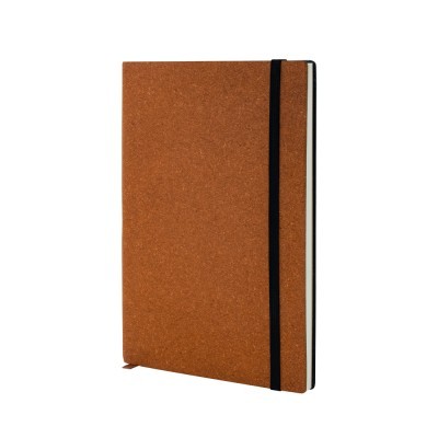 Libreta A5 de cuero reciclado con elástico personalizada